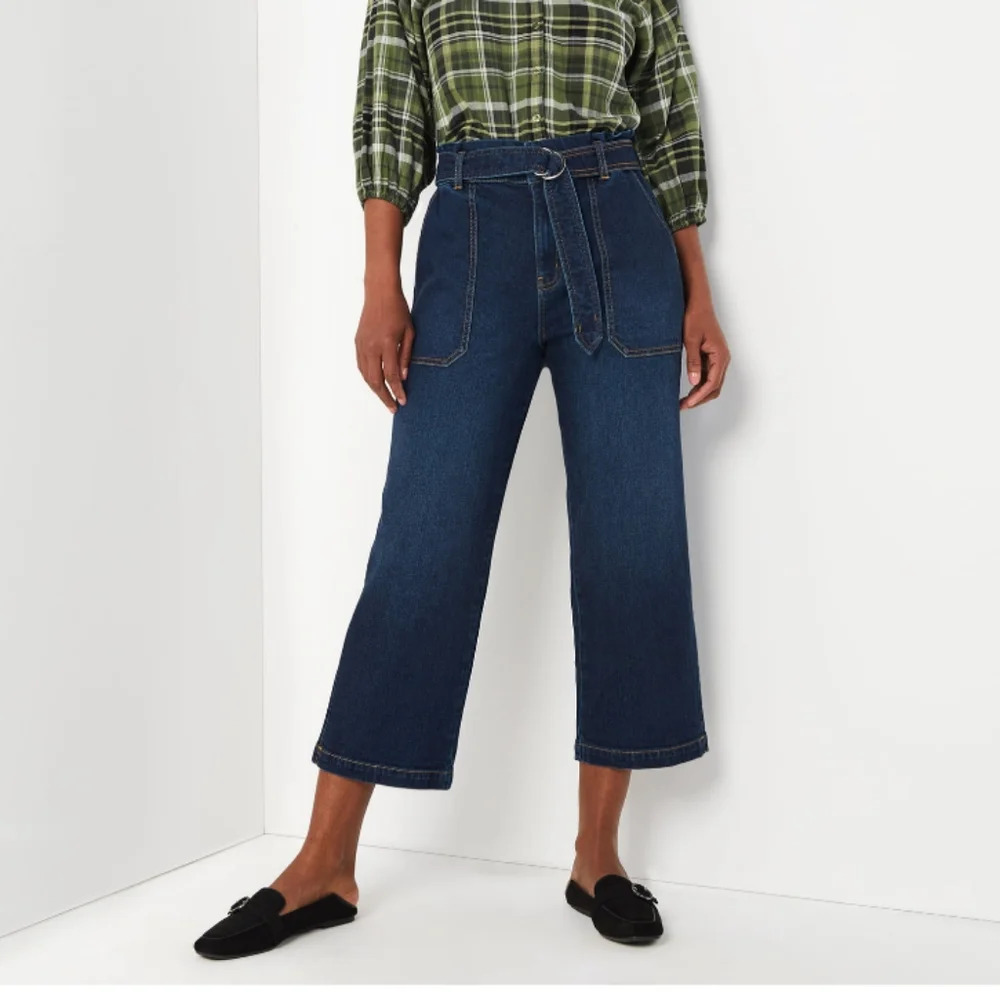 Women's Size 4 Jeans Time and Tru Paperbag Belted Jeans NWT
